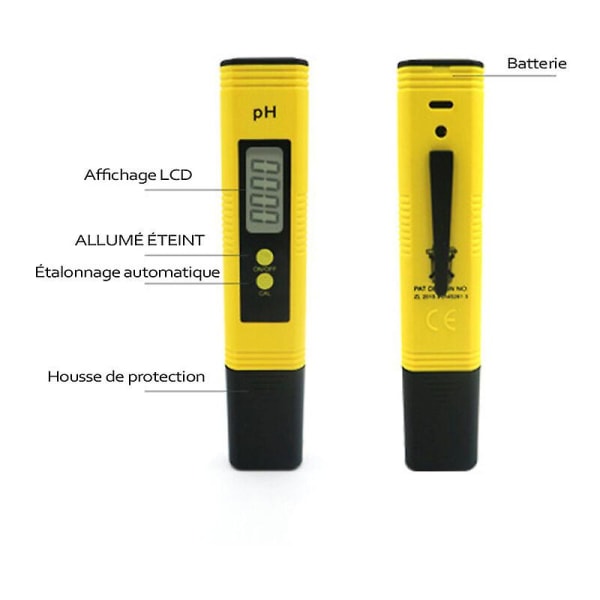 Msbd Digital Ph Meters Ph Meter Precision 0,01 Ph 0-60 Celsius -14 Ph Food Brewing Water Mätområde gul