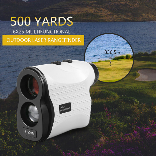 500M digital avståndsmätare Avståndsmätare Speed ​​Tester Finder Utomhus handhållen golfmätning vit