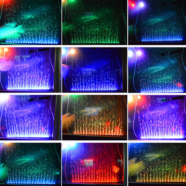 Aquarium Lights Dränkbar Air Bubble Fish Tank Light LED undervattenslampa Light AU PLUG 20CM
