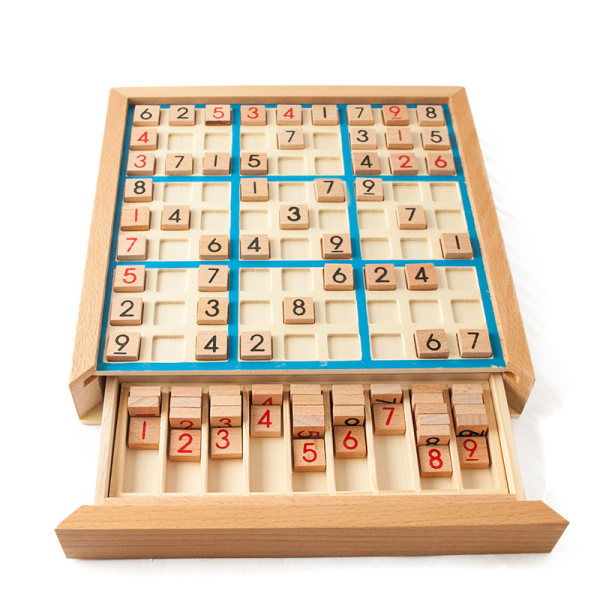 Sudoku Pusselspel Sudoku Brädspel för barn - Brain Logical Math Leksaker med mininummerbitar beige