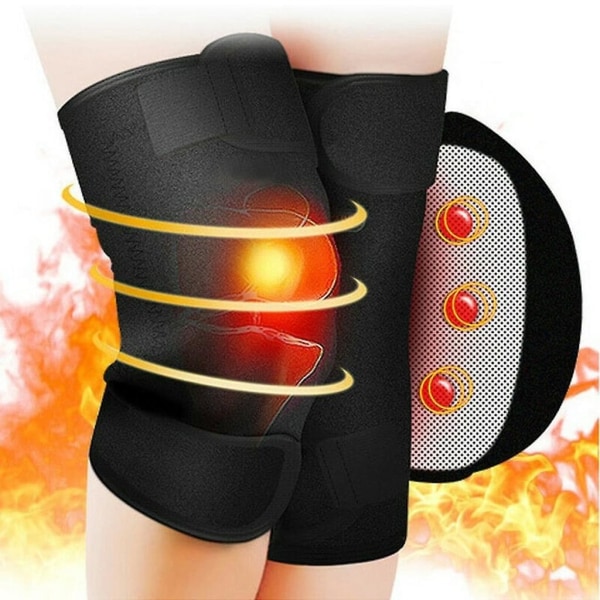 Knä Massager Värme Knä Brace Knä - sonic fysioterapi för artrit muskler Smärtlindring svart