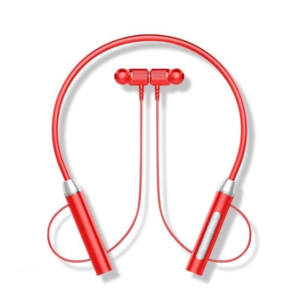 Magnetic Bluetooth 5.0 Trådlöst Nackband Hörlurar Hörlurar Handsfree Headset Red