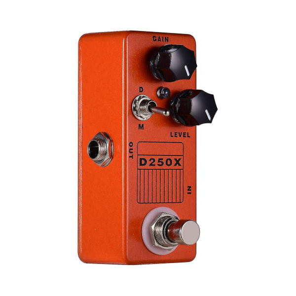 Moskyaudio D250x Mini elgitarr Overdrive Preamp Effektpedal 2 modeller Full Metal Shell True Bypass-- orange