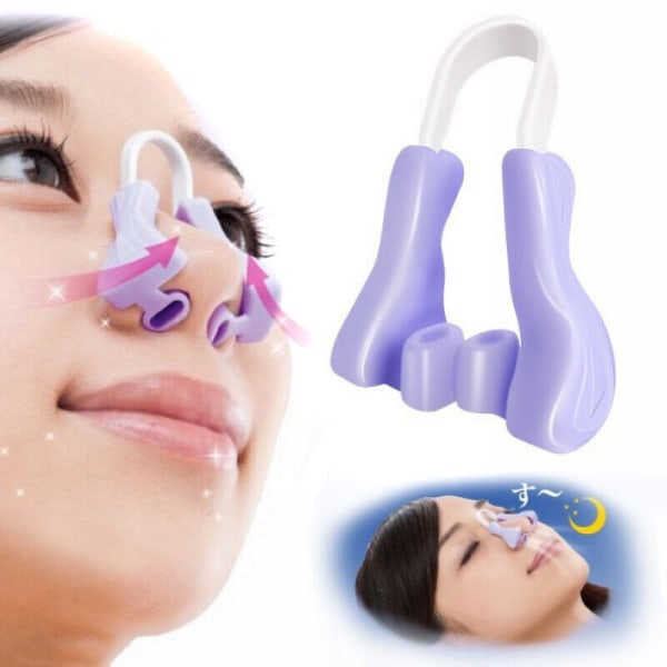 Nose Up Lifting Shaping Shaper Orthotics Clip Nose Massager Räta ut Bantning 3st Purple