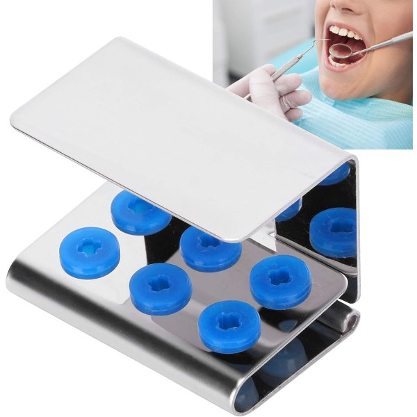 Endodontisk spetshållare 6 hål silikonrengöringsmedel för högtemperatursteriliseringsrengöring blå
