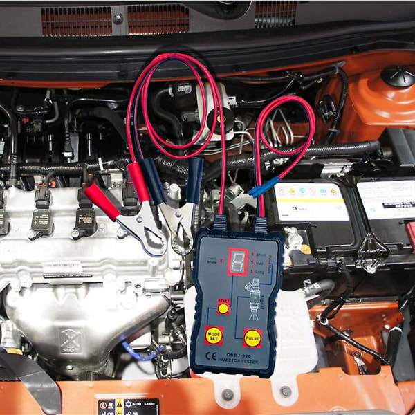 12v Auto Fuel Injector Tester - 4 pulslägen - Bilfordon Bränsletrycksystem Diagnostiskt test också svart