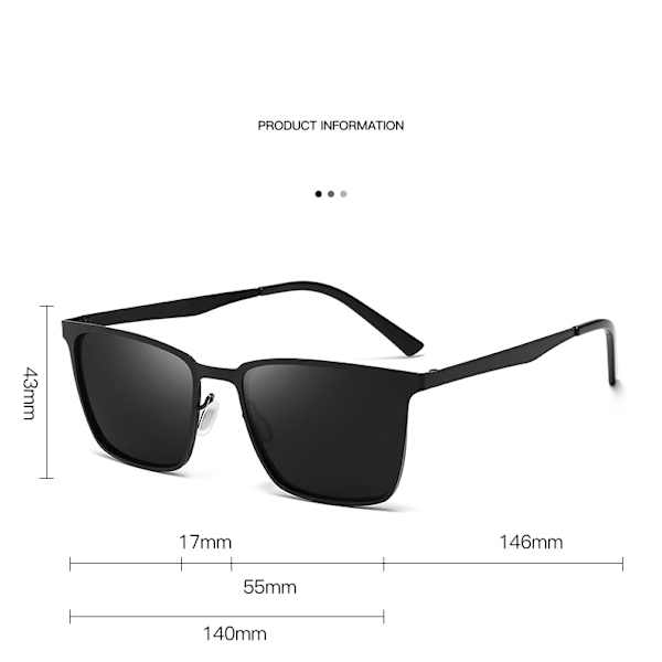 Design Classic Polarized Sunglasses Men Women Driving Square gun black gray