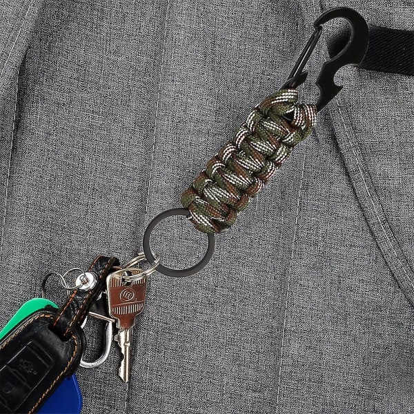 2-pack nyckelring Karbinhake Klämbandsbandshängare med kedjekrokar grön