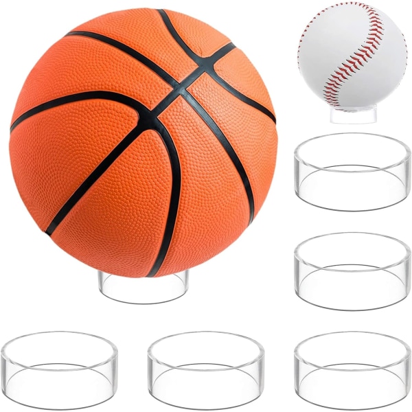 Acrylic Ball Display Stand Klar Basketboll Fotboll Stand Hållare Lämplig för fotboll volleyboll bowlingboll transparent