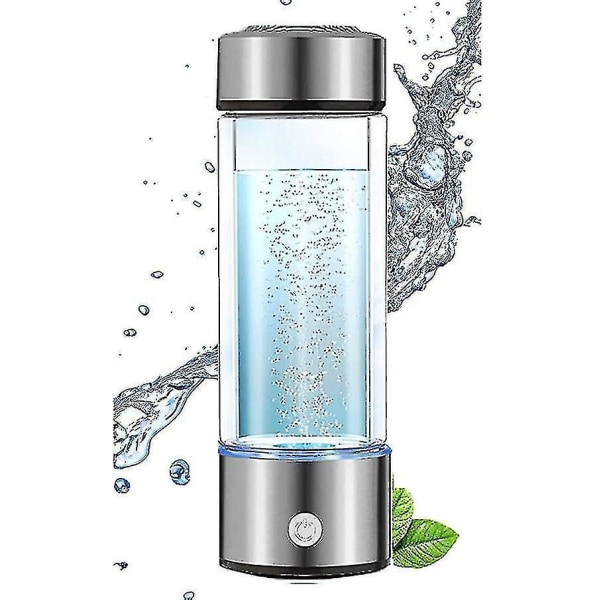 Real Molecular Hydrogen Rich Water Generator Ionizer Maker Machine Hydrogen Generator Vattenflaska silver