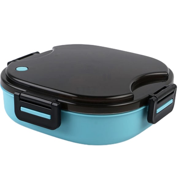304 Lunchbox i rostfritt stål Bärbar 3-fack Bento Box Värmebeständig Blue
