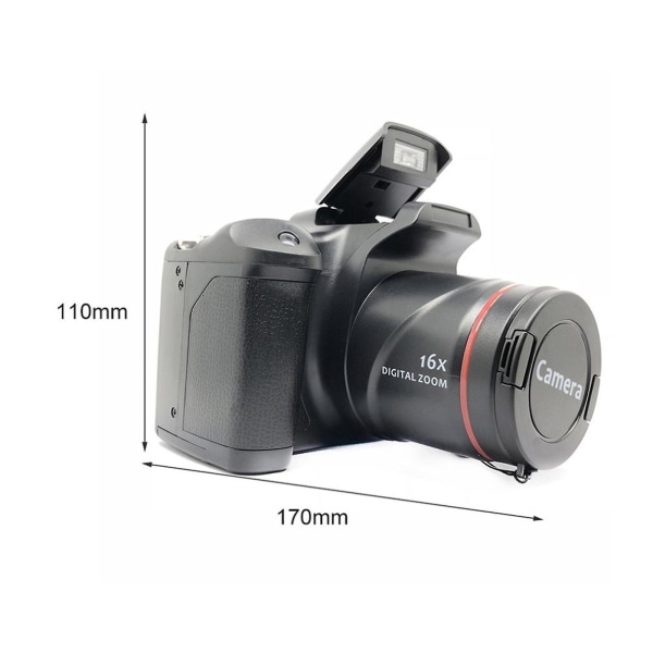 1080p Hd videokamera Videokamera Handhållen digitalkamera 16x digital zoom Videokameror Kameror svart