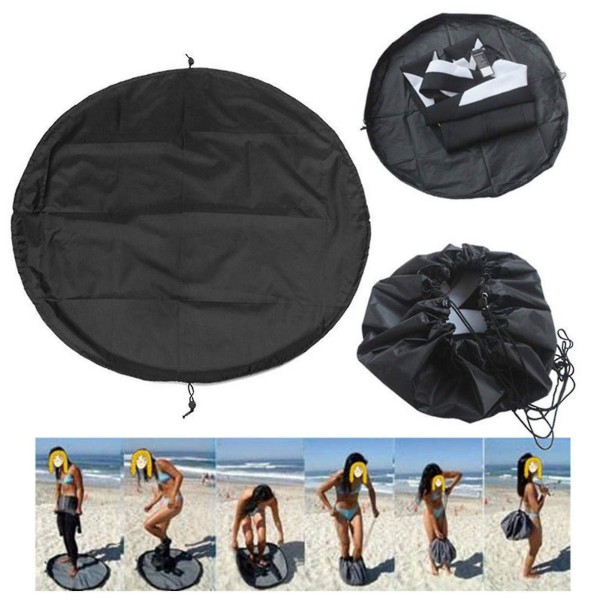 130 cm våtdräkt strandsurfdräkt snabbt vattentätt cover Strandsimkläder förvaringsväska svart