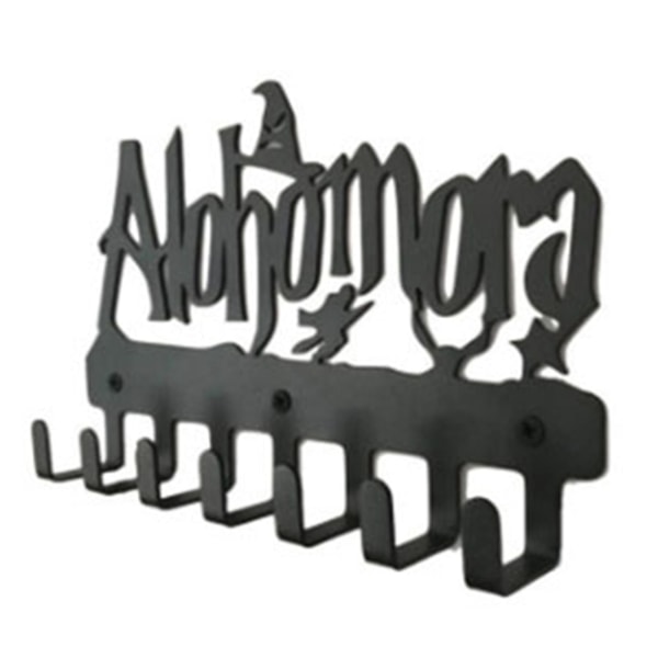 Alohomora brev nyckelhållare mångsidig metall väggmonterade krokar för hem vardagsrum sovrum svart
