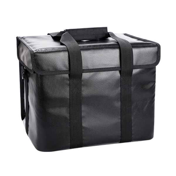 Brandsäker Lipo Safe Bag Explosionssäker skyddande batteri Vattentät väska med dragkedjor Handtagsrem Bärbar förvaringsskyddspåse för batteriförvaring svart
