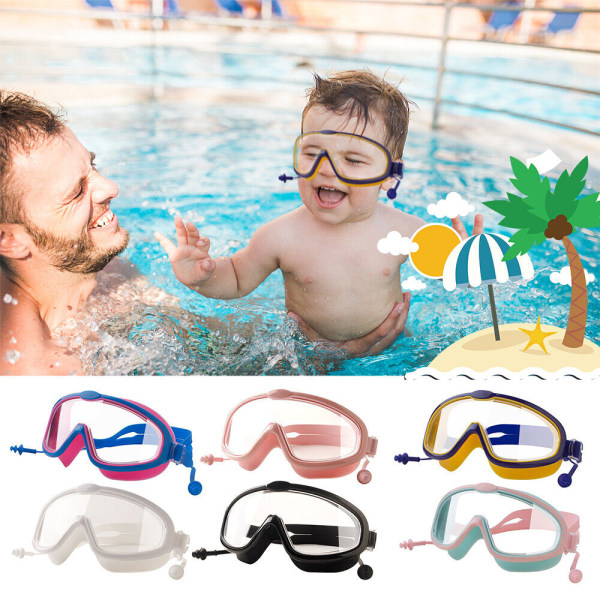 Anti-dimma Sport Simglasögon Dykning Googles Glasögon för barn Pojke Tjej Pink