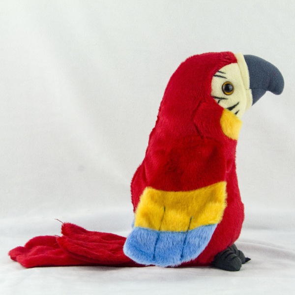 Repeat Parrot Talking Birds Moves Your Voice gåva skämt och rolig leksak imiterar Fun Red