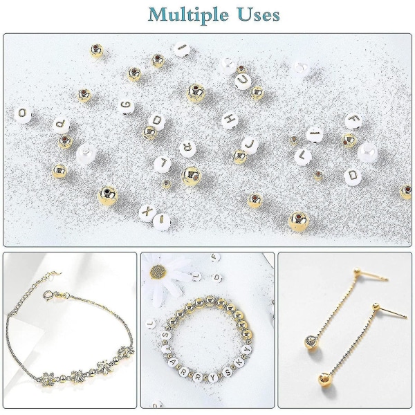 720 st Pärlpärlor för smyckestillverkning DIY Armband Halsband Örhängen Craft gul