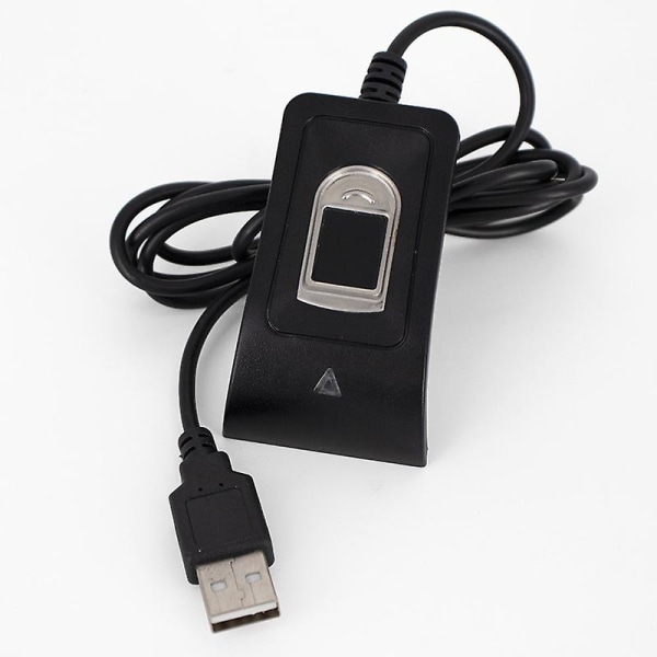 Kompakt USB fingeravtrycksläsare Skanner Biometriskt åtkomstkontrolluppvisningssystem svart