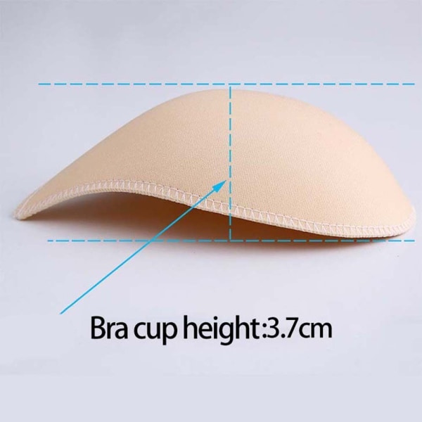 3D Lift Up Sponge BH Pads för Bikini Dam Underkläder BH Inserts Pad 5 Par Nude