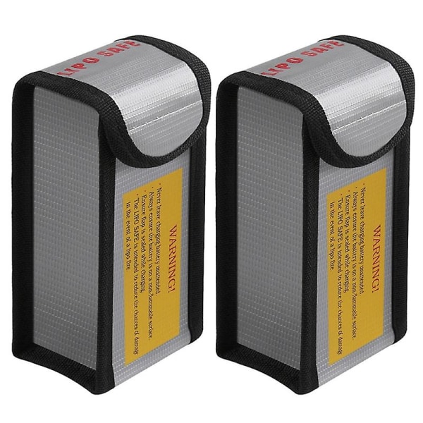 2 delar Lipo batteriväska förvaringsskydd Säker påse för laddningsförvaring gul