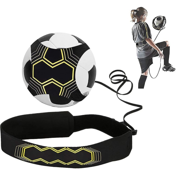 Fotbollsträningshjälp för barn och vuxna Fotbollsbungy elastisk träning för fotbollspresent svart