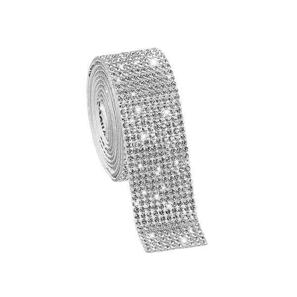 5yd självhäftande kristall Rhinestone Diamond Ribbon Trim Tejp Diamante Sticker 10 rows