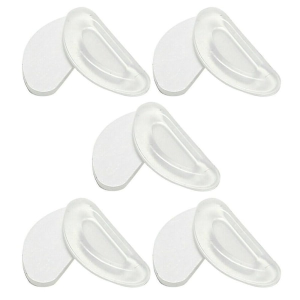 Självhäftande anti-slip silikon näskuddar för glasögonglasögon 5 Pair