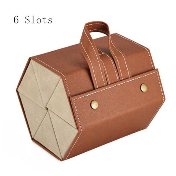 Flera platser Solglasögon Organizer Case Vikbar glasögon förvaringsbox Brown 3 Slots