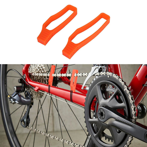 Mountain Bike Frame Chain Protector Cykelram Orange