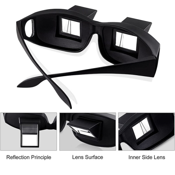 Lata glasögon Prisma Horisontell sängläsning Liggande för att titta på TV  Glasögon svart 5a1a | Svart | Fyndiq