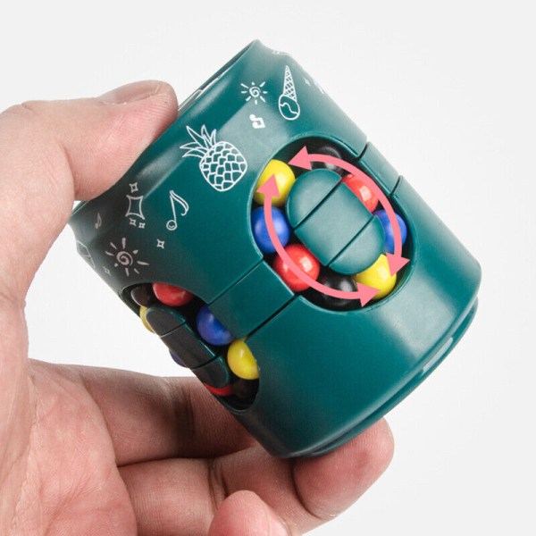 Magic Rainbow Circle Spinner Fidget Pussel Speed ​​Cube Stress relief pusselleksak Green