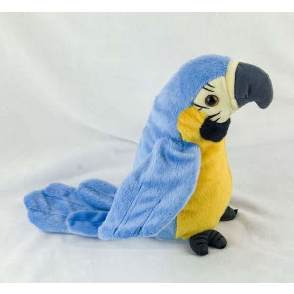 Repeat Parrot Talking Birds Moves Your Voice gåva skämt och rolig leksak imiterar Fun Blue