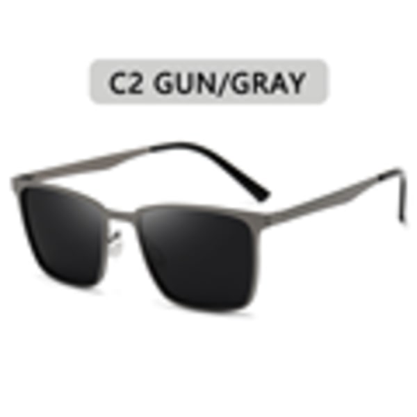 Design Classic Polarized Sunglasses Men Women Driving Square gun black gray