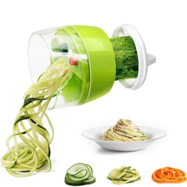 Grönsaksspiraliseringsskalare Spiralskärare Nudlar Spaghetti Zucchini Spiral grön