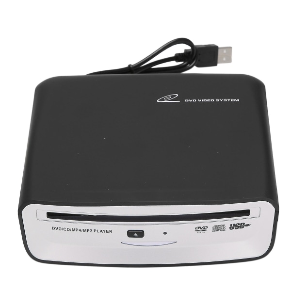 Bilradio cd/dvd diskboxspelare med USB signalöverföring extern stereo för bil multimediaspelare svart