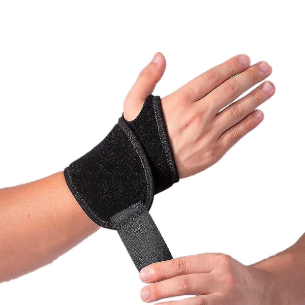 Handstöd Handledsstöd Karpaltunnelbygel för fitness 2-pack justerbart sporthandledsstöd Artrit Tendinit Pai handledsband svart