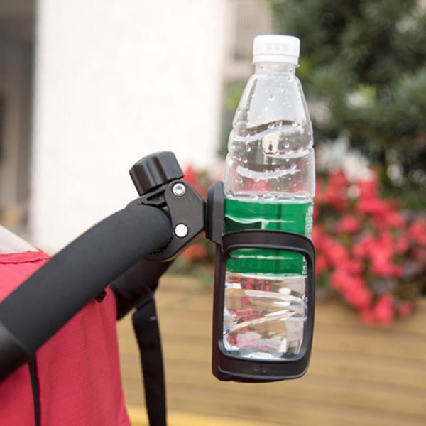 Flaskhållare Universal 360 graders rotation Antiglidkopp Dryckeshållare för barnvagn Cykel Rullstol svart