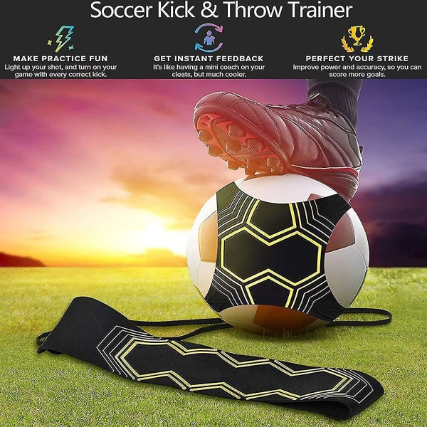 Fotbollsträningshjälp för barn och vuxna Fotbollsbungy elastisk träning för fotbollspresent svart