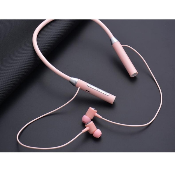 Magnetic Bluetooth 5.0 Trådlöst Nackband Hörlurar Hörlurar Handsfree Headset Pink