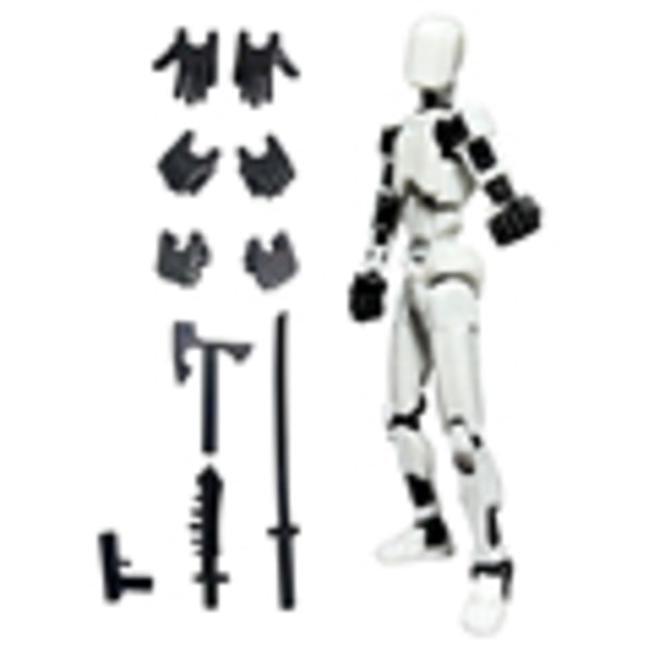 3PCS-Lucky Puppets 13 Dockor, Flera Stylingkombinationer Robot white