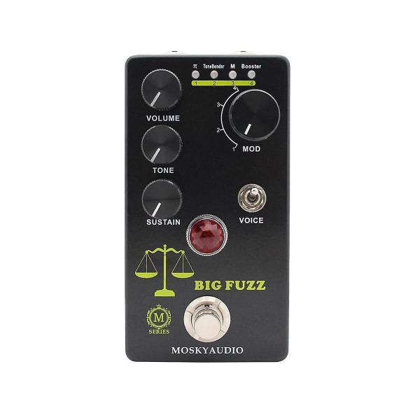 Big Fuzz Guitar Fuzz Effects Pedal True Bypass-funktion Guitar Effects Processor Tillbehör svart