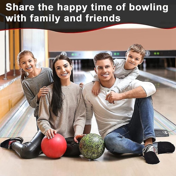 Bowlingskoöverdrag 2 par svarta bowlingskor Bowlingtillbehör för kvinnor och män svart