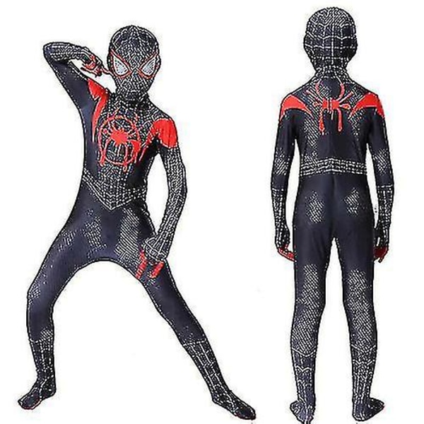 Spider Man Into The Superhero Costume Barn Miles Morales Cosplay Vuxen CNMR black 150cm