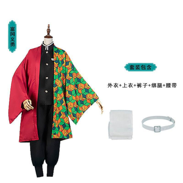 Mub- Cosplay Halloween-asu Anime Demon Slayer Kimetsu No Yaiba Tanjiro Kamado Nezuko Zenitsu -vaatteet Tomioka Giyuu 2 XL