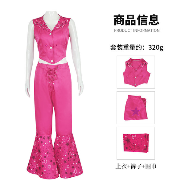 Mub- 2023 New Movie Barby cos clothes dress live action Barbies movie Leggings cosplay for kid Adult Halloween 8 Adult XS