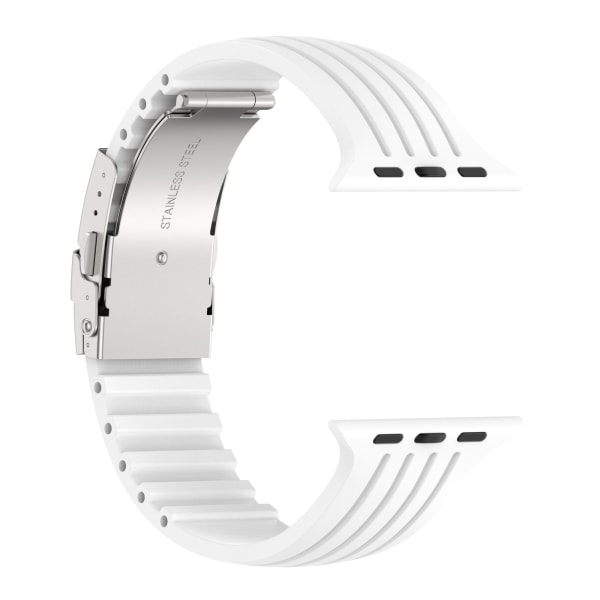 Sport Watch Band För Apple Watch 7 SE 6 5 4 3 2 WHITE -i white 42/44/45MM-42/44/45MM