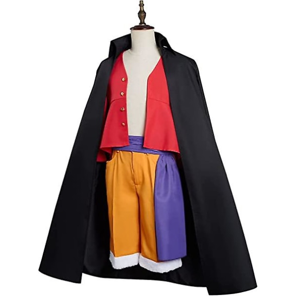 Monkey D Luffy Kimono Cospay Kostym Robe Kappa Cape Wano Country Outfits Fest Haoween Batte Suit För Vuxna Män -a l