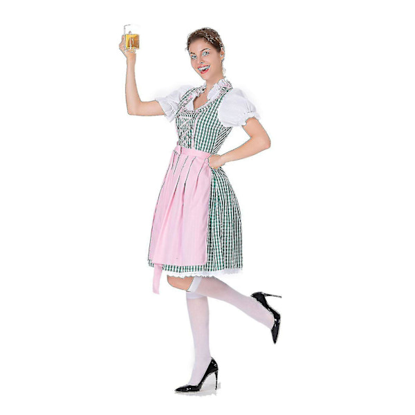 Naisten Oktoberfestin asu Saksan Dirndl-mekko Asumekko Baijerin karnevaalijuhlat Haoyi -a Green 3XL