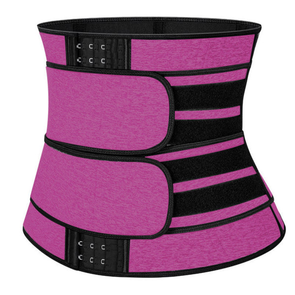 Kvinnor Waist trainer Korsett Svettbälte Trimmer Träning Fitness - rose red M